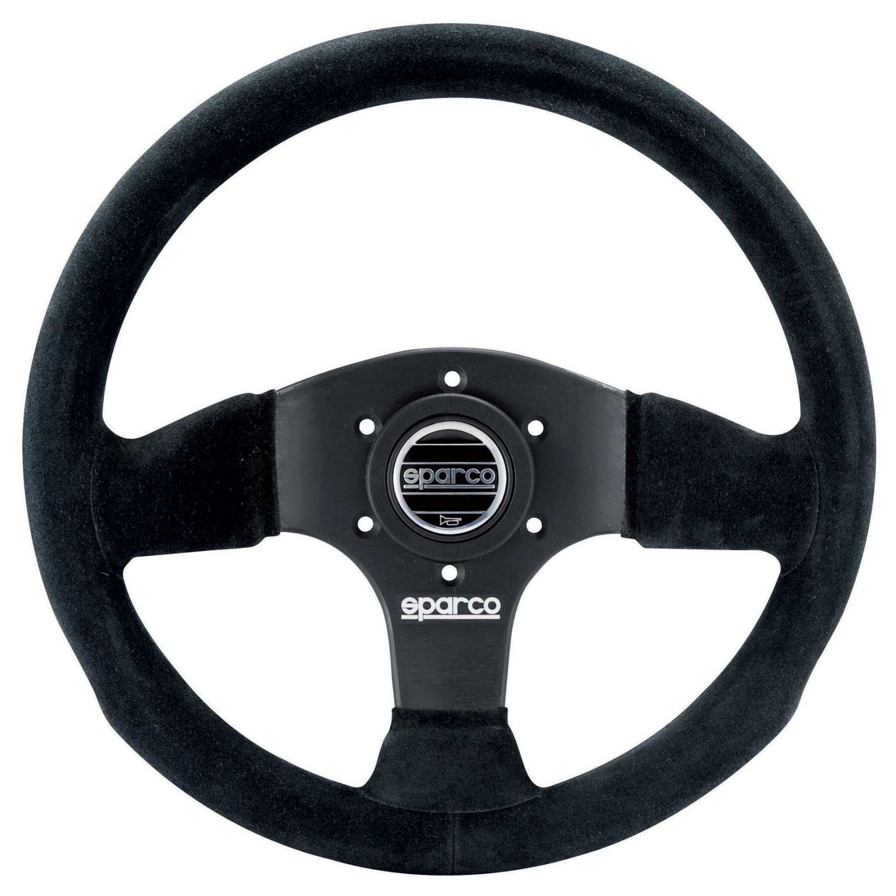 Sparco P300 руль (диам. 300 мм./выл. 0 мм./обод 35Х24 мм./замша)_dark-stock.ru