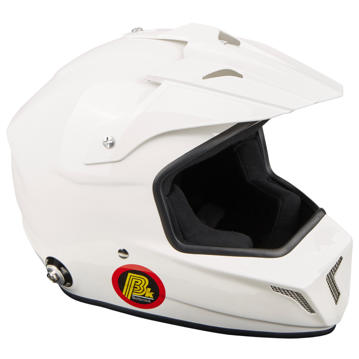 BELTENICK CROSS шлем для автоспорта (под кроссовые очки) (HANS), белый, р-р XXL - DARK-STOCK.RU