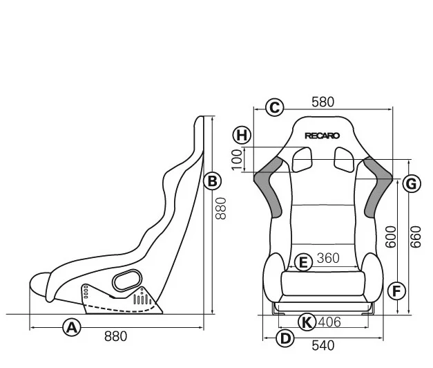 RECARO Кресло Profi SPG XL (FIA), чёрный велюр_dark-stock.ru