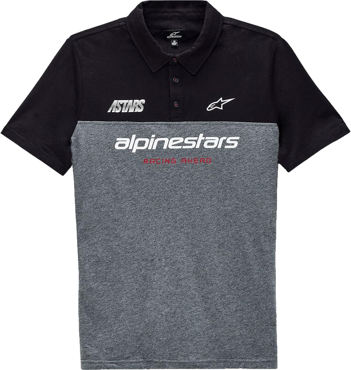 Alpinestars PADDOCK футболка поло, черный/серый, р-р M - DARK-STOCK.RU