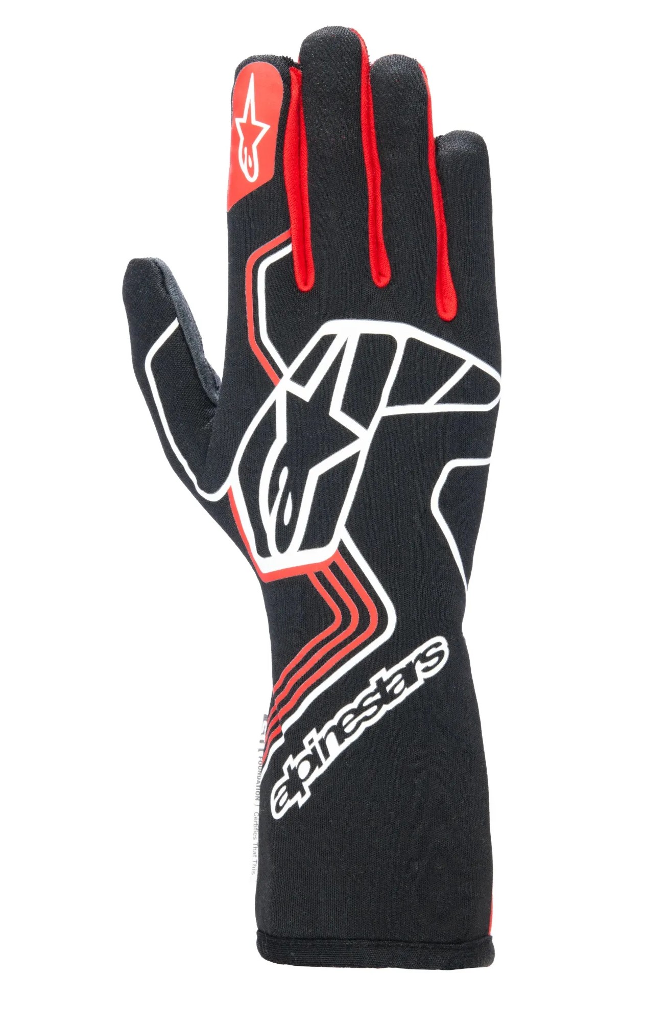 Alpinestars TECH-1 RACE V4 перчатки для автоспорта, черный/красный, р-р XL на сайте DARK-STOCK.RU