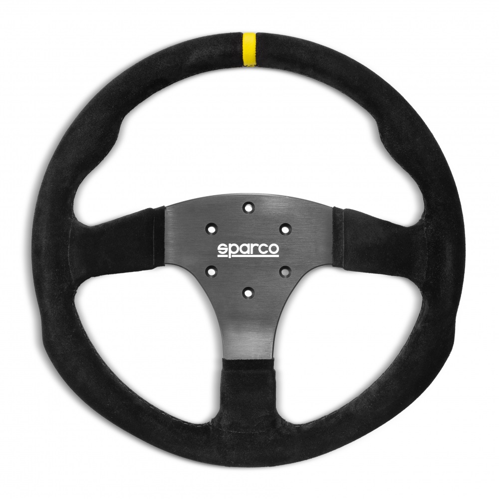 Sparco R353 руль (диам. 330 мм./выл. 36 мм./обод 35Х27 мм./замша)_dark-stock.ru