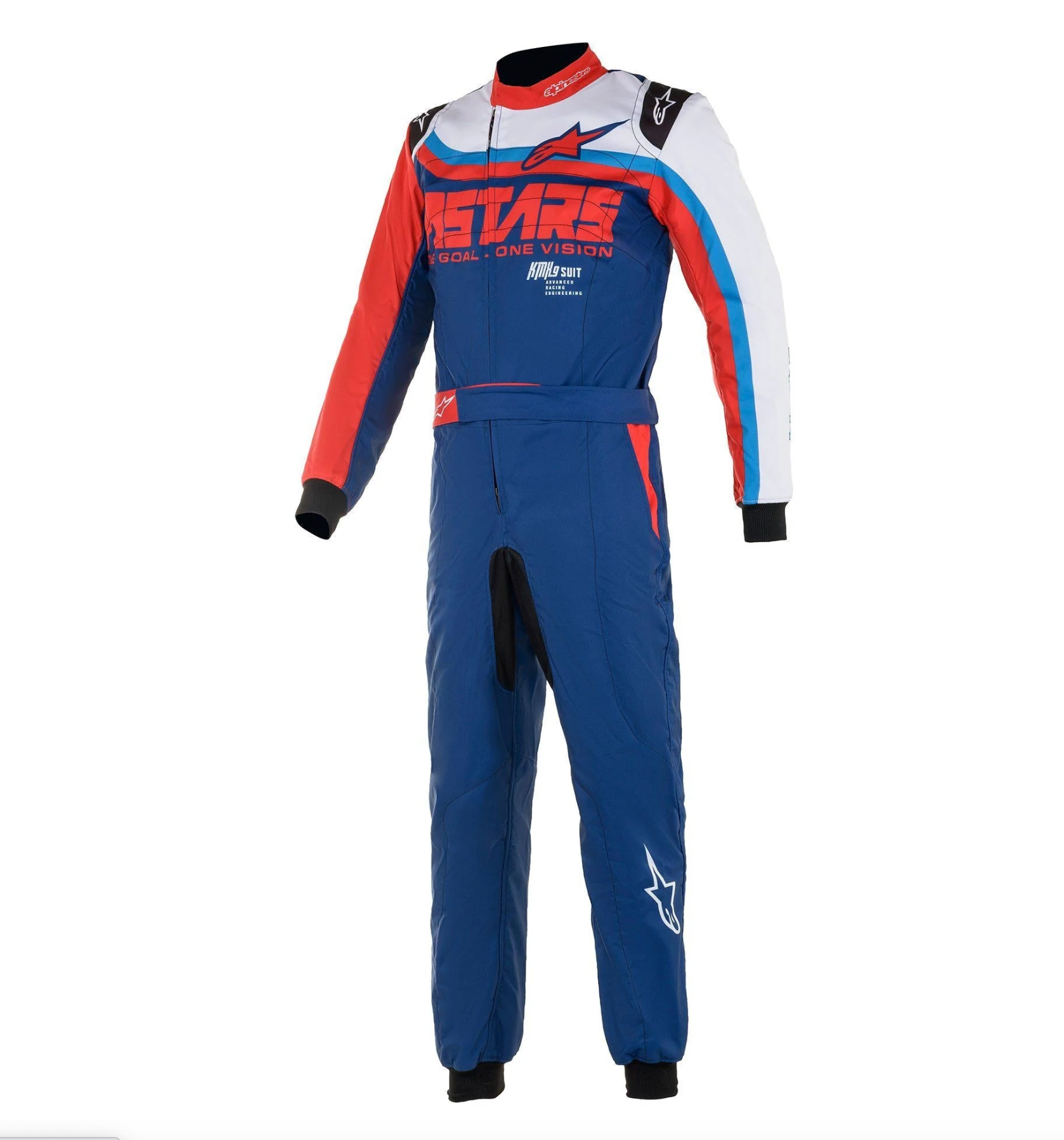 Alpinestars KMX-9 v2 S GRAPH комбинезон для картинга, темно-синий/красный/белый , р-р 130 см. в DARK-STOCK.RU