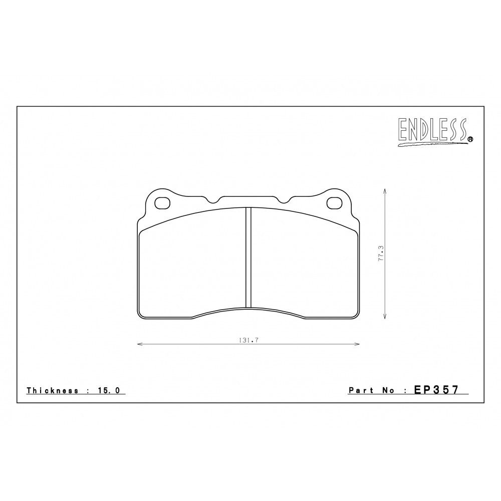 ENDLESS EP357MX72 Колодки передние для SUBARU STI (Brembo gold/black), MITSUBISHI EVO (4-10)_dark-stock.ru