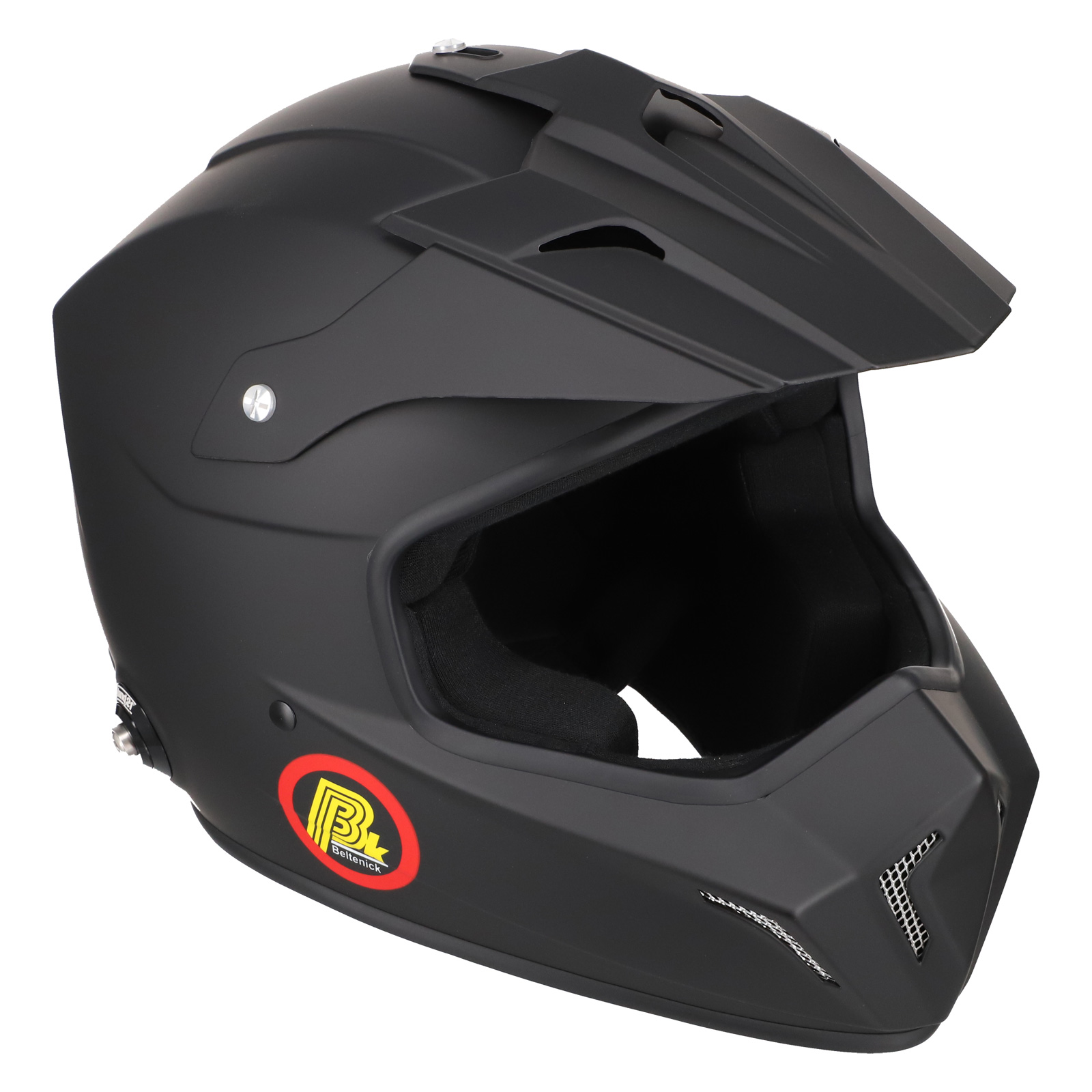 BELTENICK CROSS шлем для автоспорта (под кроссовые очки) (HANS) , черный матовый , р-р L - DARK-STOCK.RU